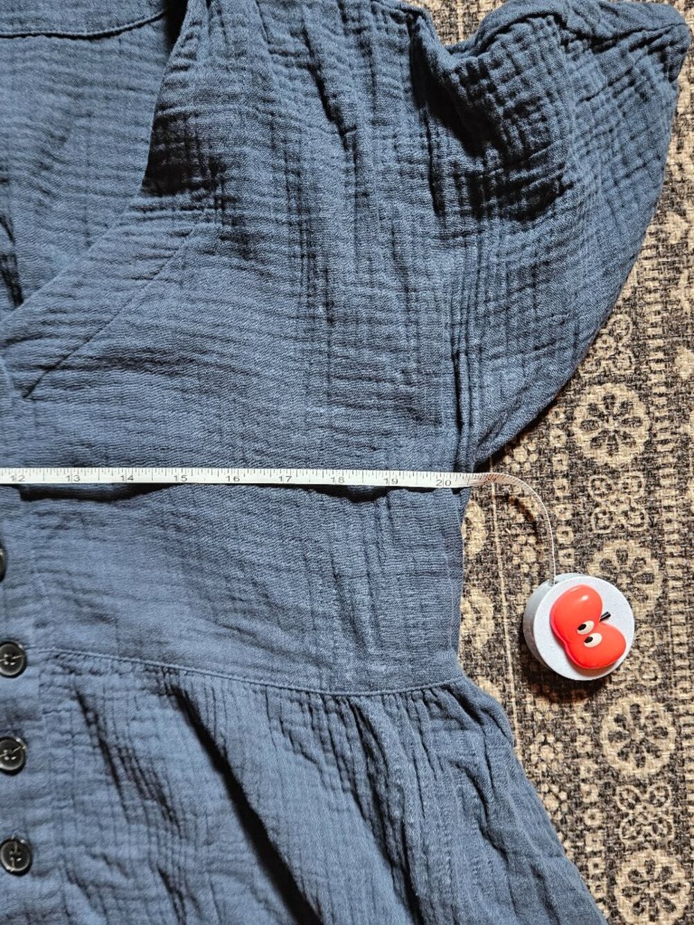 Madewell blue cotton baby doll dress - Picture 6 of 7